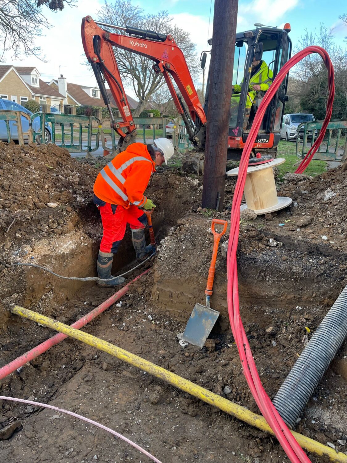Concrete foundation pour on a new build project in Grantham