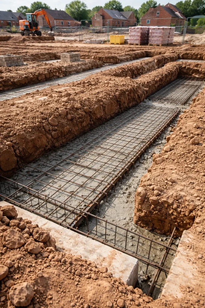Groundworks preparation for a new build project in Nottinghamshire